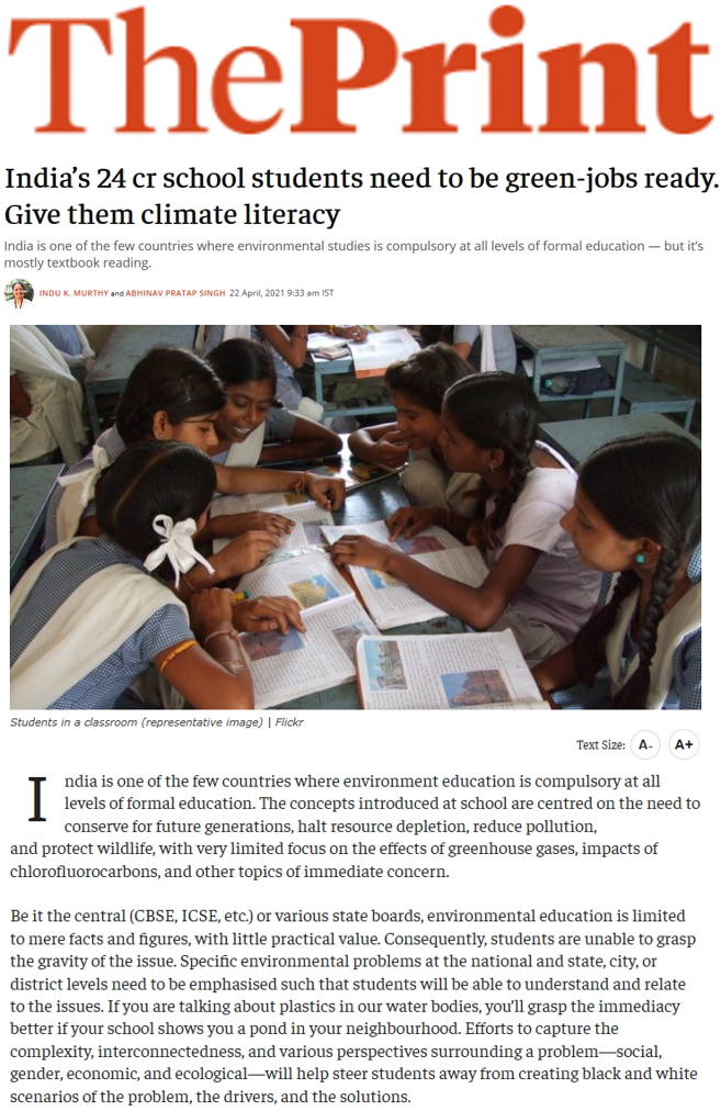 India’s 24 Cr School Students Need to Be Green-Jobs Ready. Give Them Climate Literacy