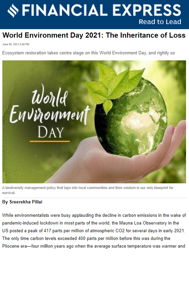 World Environment Day 2021: The Inheritance of Loss