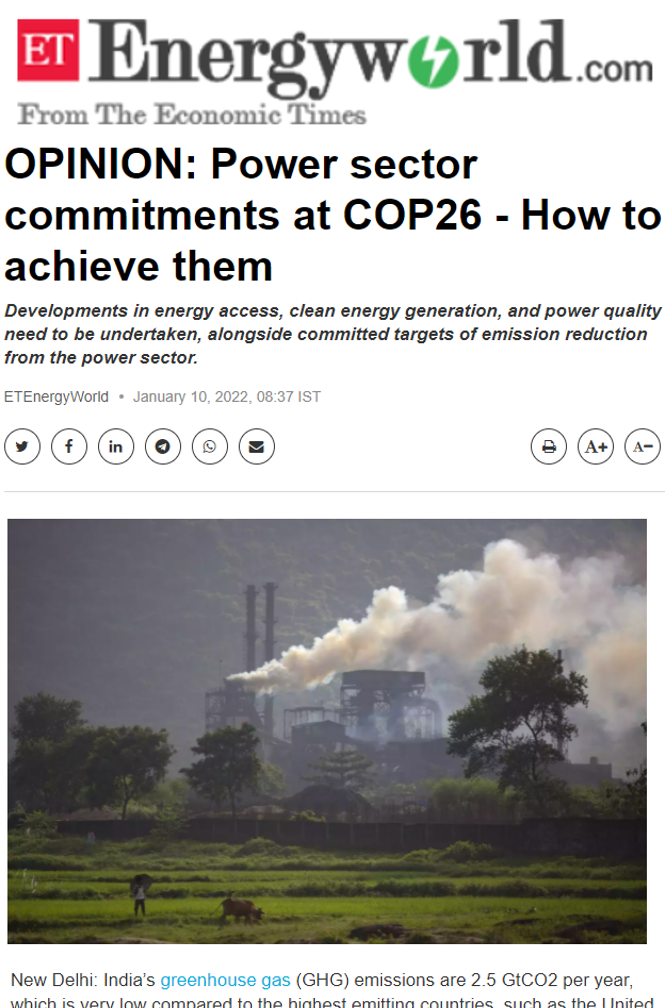 Power Sector Commitments at COP26 - How to Achieve Them  