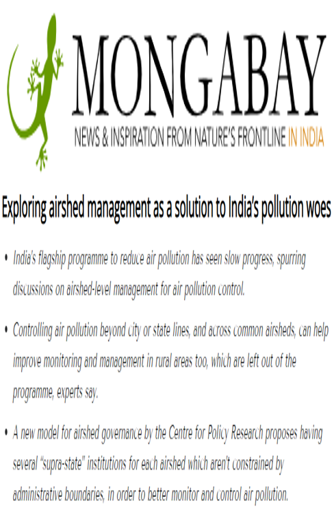 Pratima Singh quoted on airshed management by Mongabay