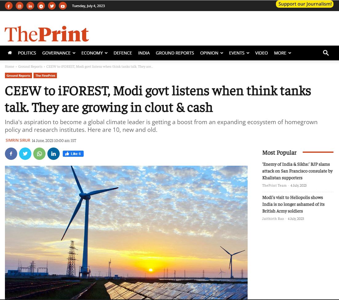 Jai Asundi’s interview on CSTEP’s impactful interventions and recent developments was published in The Print