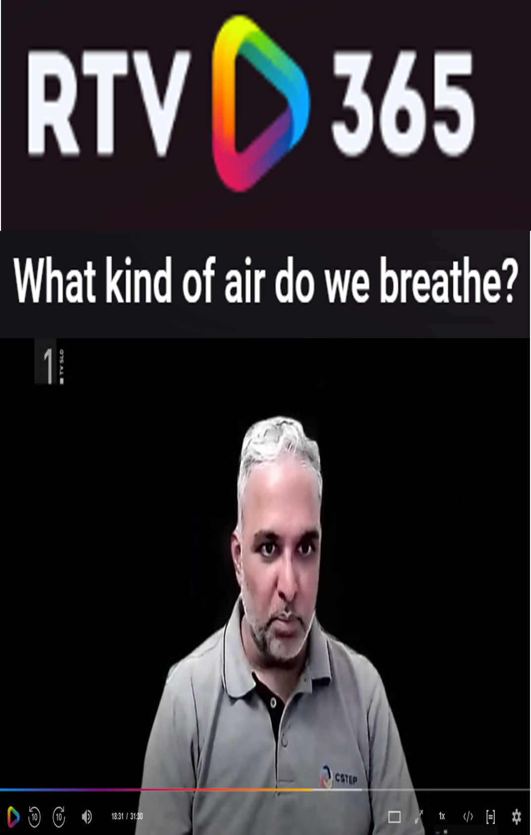 R Subramanian spoke on air pollution in Indian cities in an interview on RTV 365