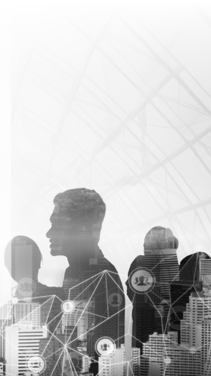 Teamwork concept with wooden cubes showing people icons