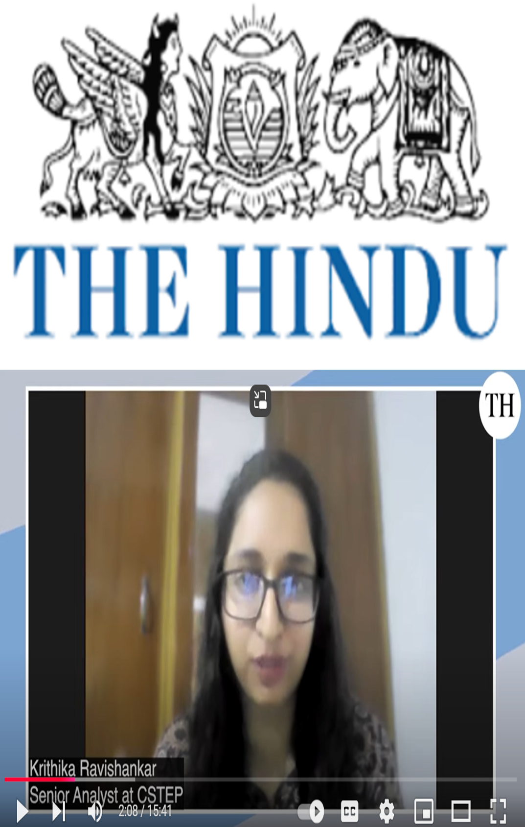 Krithika Ravishankar spoke about the discussion on carbon markets at COP29 in a podcast by The Hindu