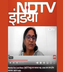 Anushiya J spoke about CSTEP’s study and rising sea levels in Mumbai