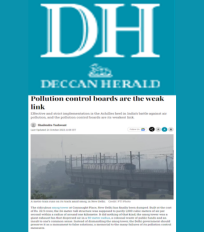 CSTEP’s study on air pollution mentioned in an article in Deccan Herald