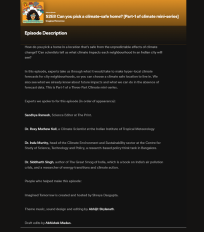 Podcast with Dr Indu K Murthy on climate-safe homes on Spotify