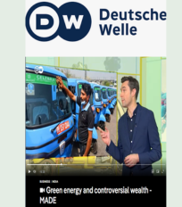 Thirumalai N C quoted on increased penetration of electric vehicles in India in a video by Deutche Welle
