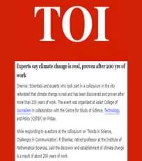 Anjali Taneja quoted on sustainability and development in an article in TOI