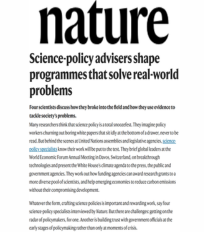 Indu K Murthy’s interview on her experience as a science-policy specialist published in Nature