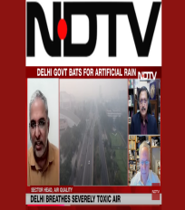 R Subramanian spoke on the potential of artificial rain in fighting Delhi’s pollution in a panel discussion on NDTV