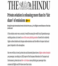 Ramya Natarajan quoted on the use of ethanol as an aviation fuel in India in an article published in The Hindu