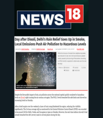 R Subramanian quoted on air pollution in Delhi in an article in News18