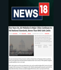 R Subramanian quoted on ways to reduce air pollution in cities in an article in News18