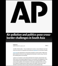 Pratima Singh quoted on collaboration among South Asian countries to reduce cross-border air pollution