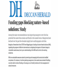 CSTEP’s compendium on nature-based solutions covered by Deccan Herald