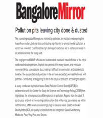 CSTEP’s study on Bengaluru’s air pollution mentioned in an article in Bangalore Mirror