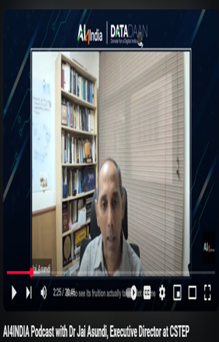 Jai Asundi spoke about the AI for India Summit organised by AI4India on their latest podcast episode