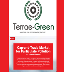 Swagata Dey quoted on the viability of cap-and-trade markets in an article in Terra Green