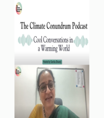 Indu K Murthy spoke about sea level rise in Indian coastal cities on The Climate Conundrum Podcast