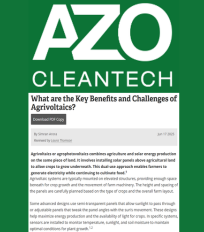 CSTEP’s study on agrivoltaics mentioned in an article in AZO Cleantech