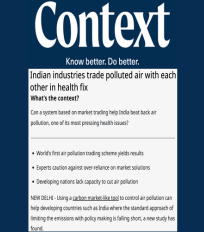 Swagata Dey quoted on the emission trading scheme in an article in the Context