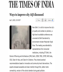 CSTEP took part in a high-level roundtable conference convened to discuss ways to improve Delhi’s air quality