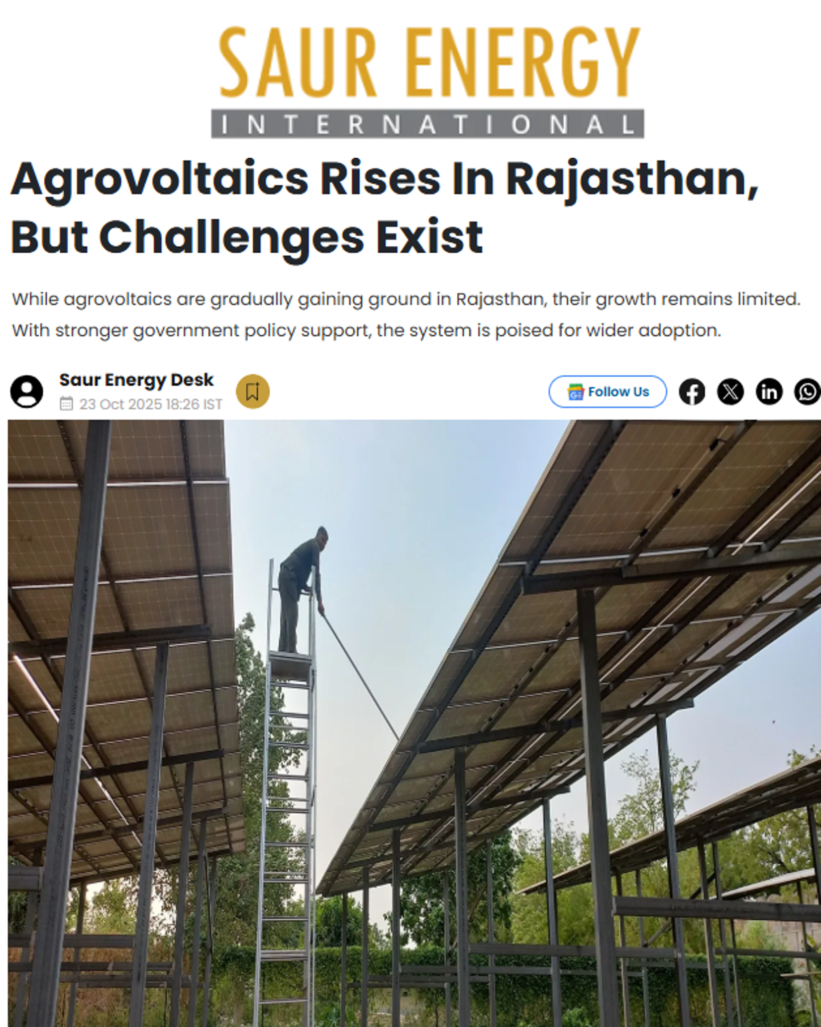 Estimates from a report by CSTEP, Fraunhofer-Institut für Solare Energiesysteme ISE, and EY were cited in an article by Saur Energy International
