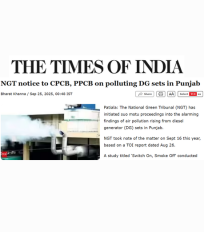 CSTEP’s report on DG sets highlighted in this article by The Times of India