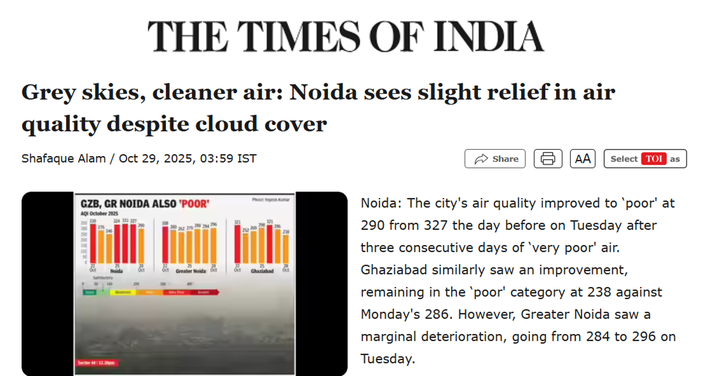 Speaking to The Times of India, Swagata Dey highlighted the need for an airshed-based approach to manage air pollution in NCR.