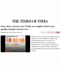 Speaking to The Times of India, Swagata Dey highlighted the need for an airshed-based approach to manage air pollution in NCR.