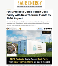 CSTEP and IISD’s report ‘Budgeting for Net Zero: Powering India’s reliable clean energy future’ was examined in detail by Saur Energy, along with quotes from Anasuya Gangopadhyay