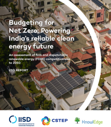 Budgeting for Net Zero: Powering India’s reliable clean energy future
