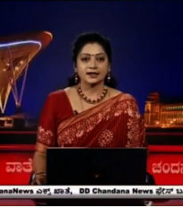 Capacity-Building Workshop on agrivoltaics for farmers at ICAR-Krishi Vigyan Kendra, Kolar, covered in a news segment by DD Chandana