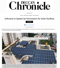 CSTEP’s RTSE tool was mentioned as part of the TNGECL’s efforts to promote renewable energy and accelerate rooftop solar adoption in the state