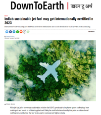 Kaveri Ashok and Ramya Natarajan quoted by Down To Earth on bio-jet fuel