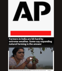 NS Suresh quoted on the challenges faced by farmers in natural farming in an article in the Associated Press