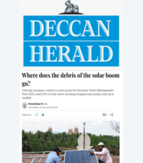 Anjali Taneja quoted on the need for a robust recycling framework to manage the increasing solar PV waste