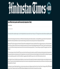 Gopala Krishnan quoted on the effect of more efficient solar-PV modules on the heat transfer rate from the panels to the surroundings