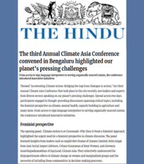 Indu K Murthy mentioned as a panellist at the Climate Asia conference in an article in The Hindu