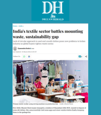 CSTEP’s report ‘India’s textile and apparel sector’ was cited in a Deccan Herald article