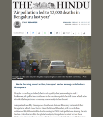 Pratima Singh, Head of the Centre for Air Pollution Studies, quoted in The Hindu