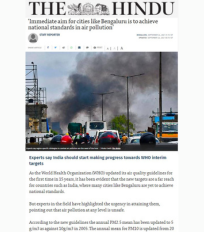 Dr Sreekanth Vakacherla Quoted by The Hindu on Air Pollution