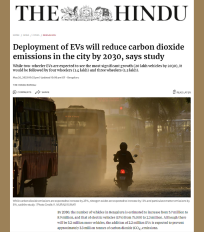 CSTEP’s study on the impact of electric vehicles on vehicular emissions covered by The Hindu