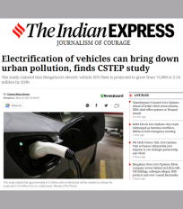 CSTEP’s study on the impact of electric vehicles on urban pollution covered by The Indian Express