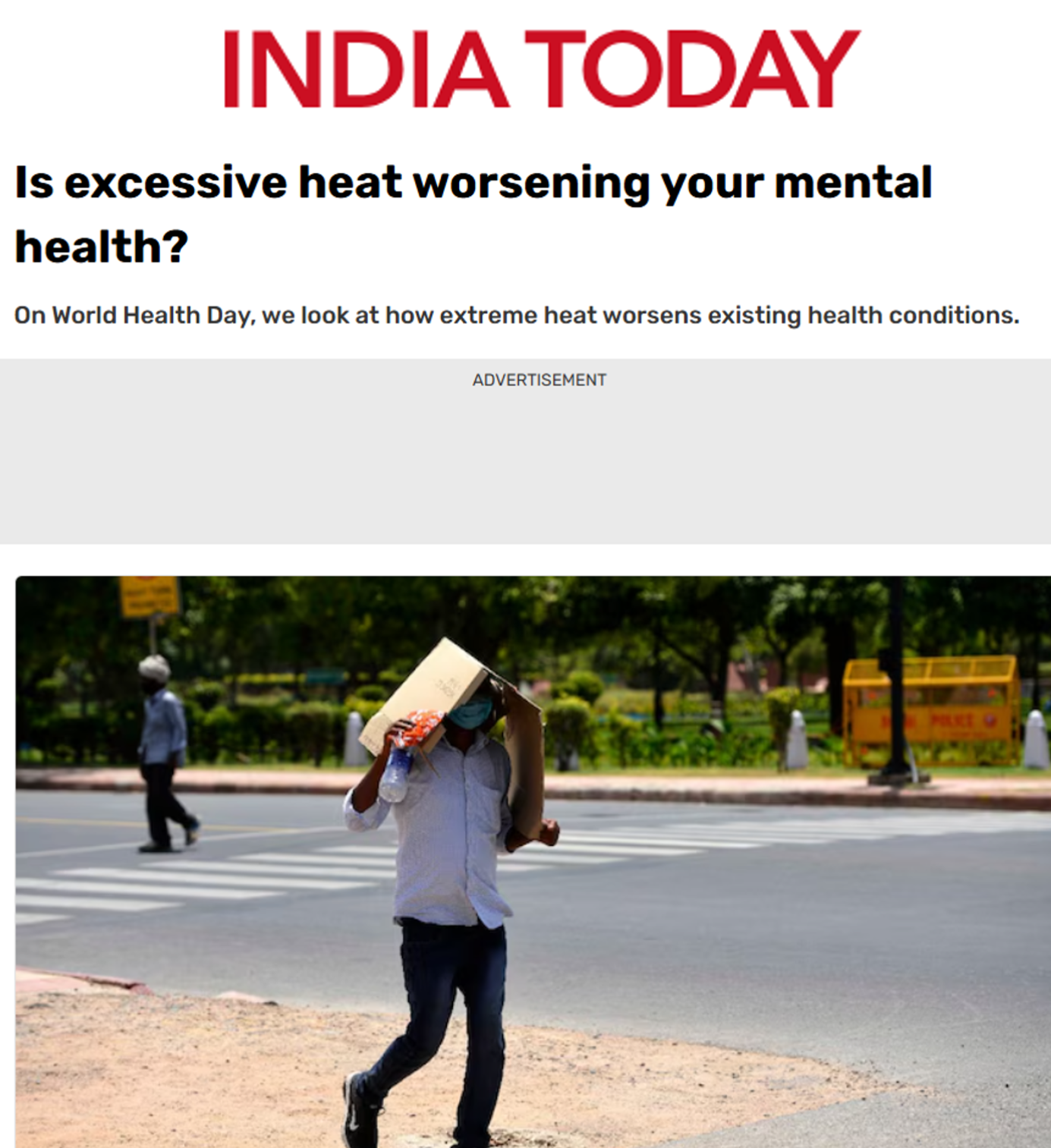 Indu K Murthy quoted in this article published for World Health Day by India Today