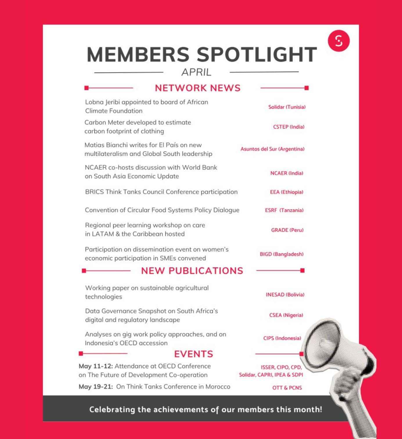 CSTEP’s Carbon Meter app was mentioned in Southern Voice’s April edition of ‘Members Spotlight’