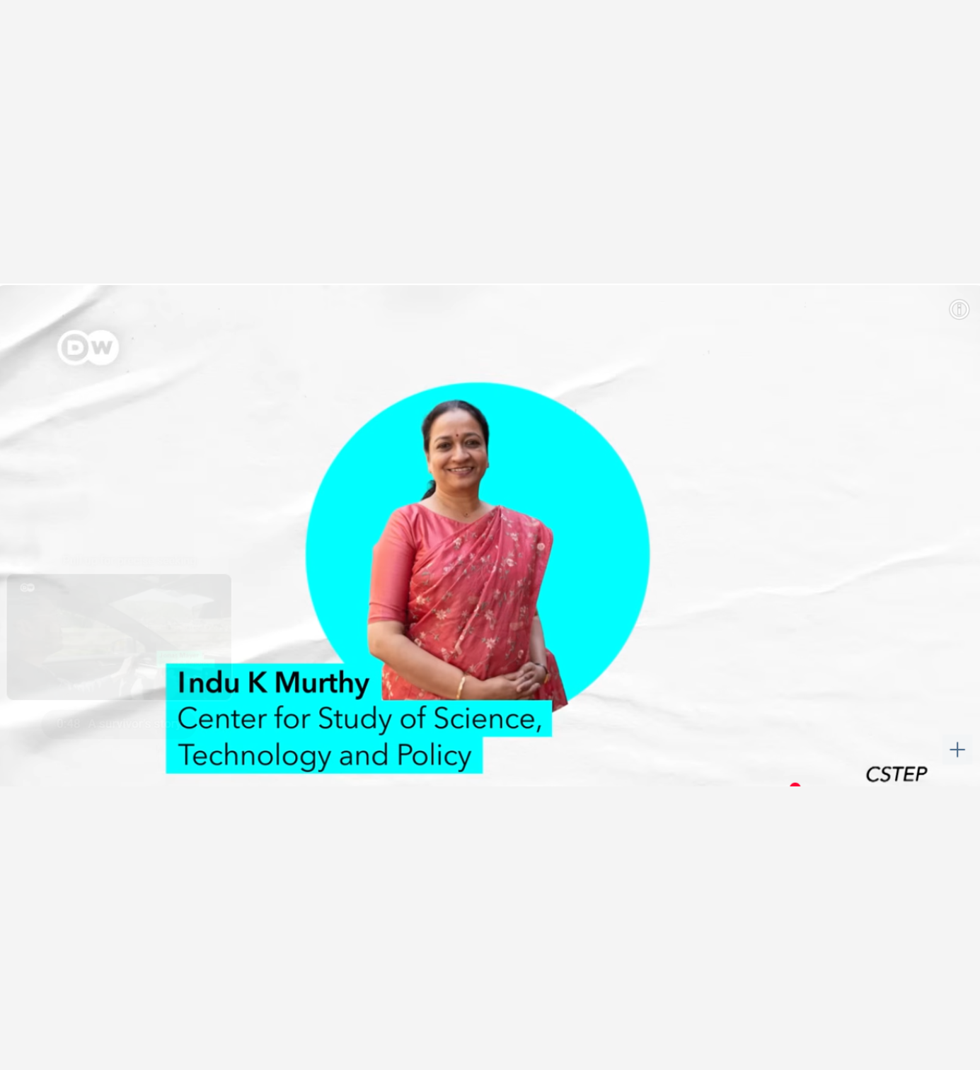 In this video by DW Planet A, Indu Murthy reflected on the Ahr Valley floods in Germany (2021)