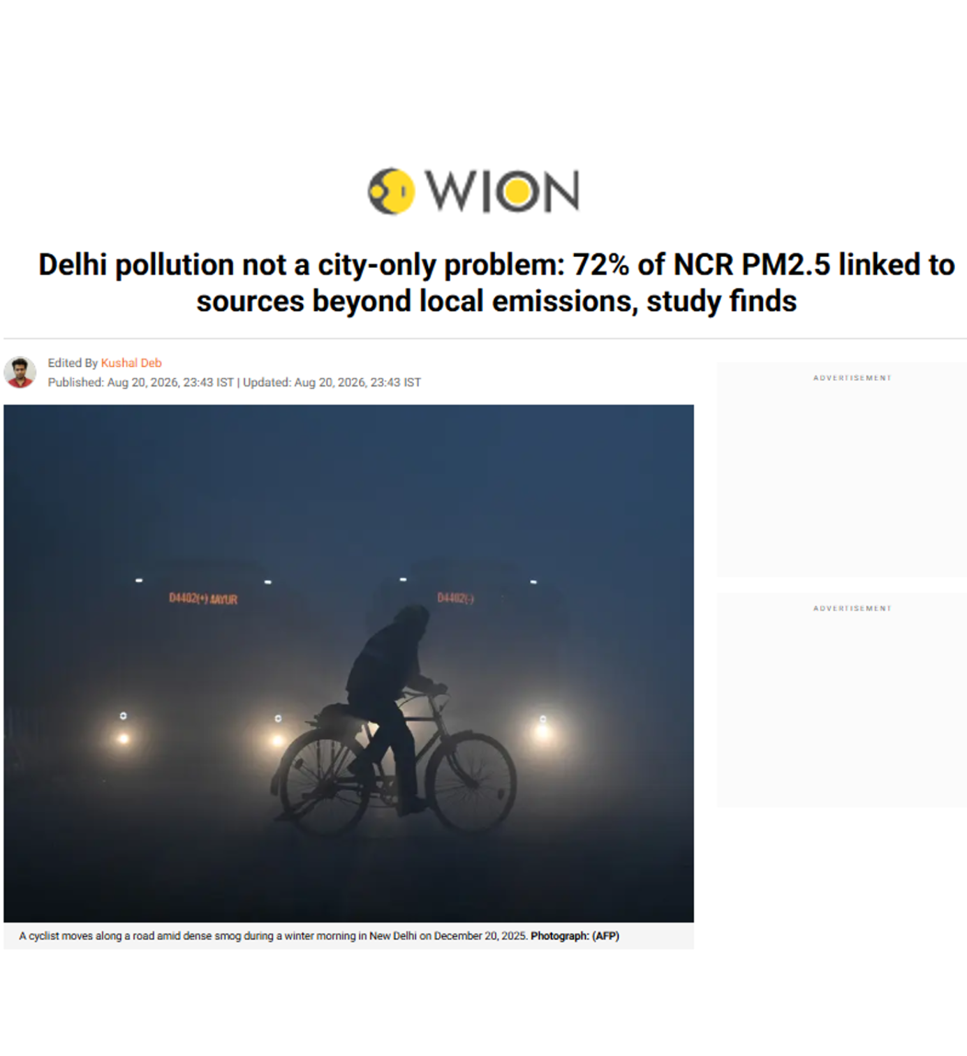 Insights from IGP report published in WION News